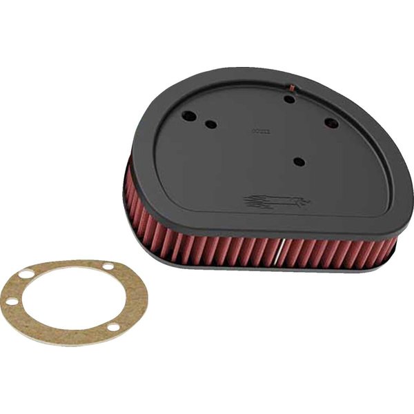 HD-1611 - K&N High Flow Air Filter For Harley Davidson FLS 1690 2012-2015 - Red/Silver