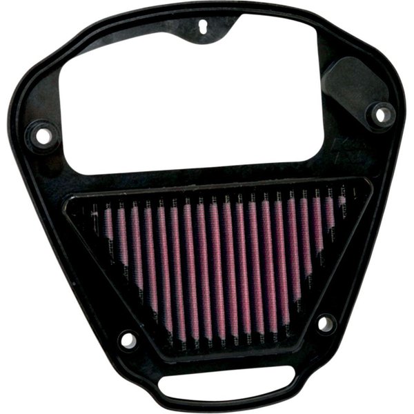 KA-2008 - K&N High Flow Air Filter For Kawasaki VN 2000 2004-2010 - Black/Red