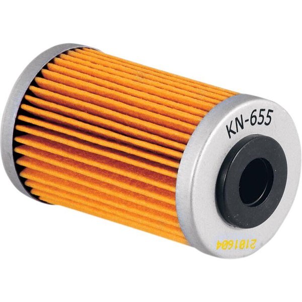 KN-655 - K&N Performance Oil Filter For KTM EXC250 2007-2016 - Silver/Yellow
