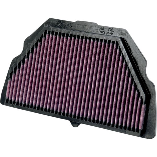 HA-6001 - K&N High Flow Air Filter For Honda CBR 600 F 2001-2007 - Black/Red