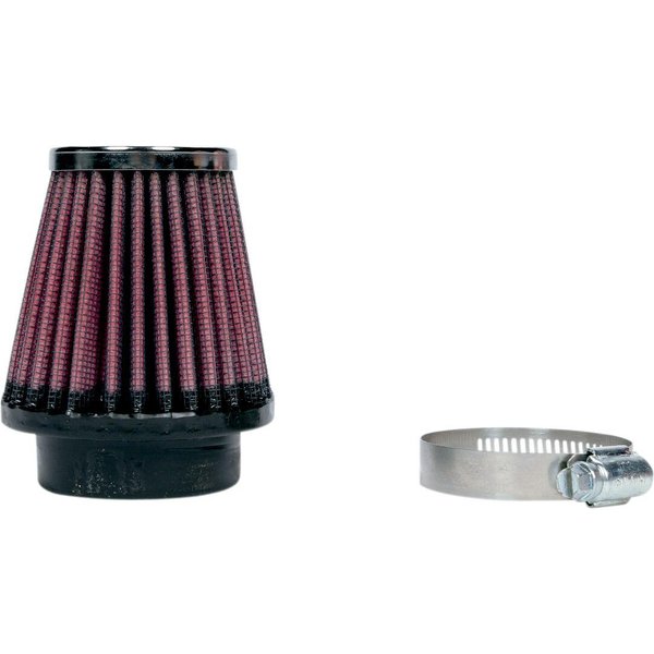 RC-1090 - K&N Universal Clamp On Air Filter For Yamaha XVS 650 1996-2003 - Black/Red