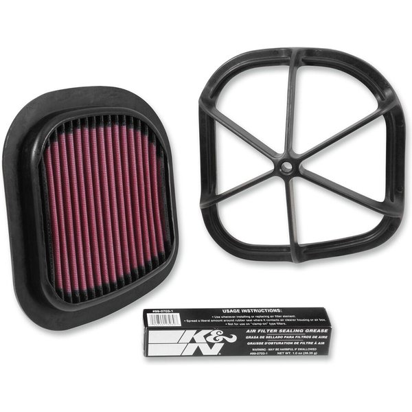 KT-4511XD - K&N Xstream High Flow Air Filter For KTM EXC125 2012-2016 - Black/Red
