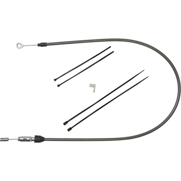 723411HE - Magnum Shielding KarbonFibr Quick Connect Clutch Cable For Harley Davidson FLDE 1750 2018-2020 114.5 cm (45") - Carbon Fiber/Silver