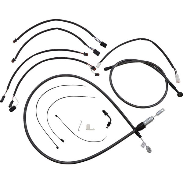 4871181 - Magnum Shielding Pearl Designer Handlebar Cable Install Kit For Harley Davidson FLDE 1750 2018-2020 30.5 - 35.5cm (12" - 14") - Black
