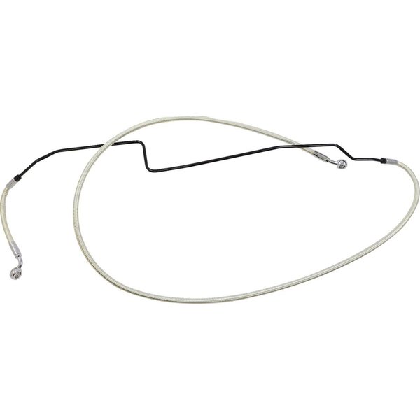 AS375148 - Magnum Shielding Braided Brake Hose For Indian Challenger 108 2020-2024 +20.3 cm (8") Front/Lower Or Upper - Chrome/Sterling Chromite® II