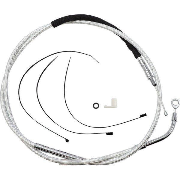 32366HE - Magnum Shielding Sterling Chromite II Clutch Cable For Harley Davidson FLH 1868 2021 182.5 cm (71-3/4") - Chrome