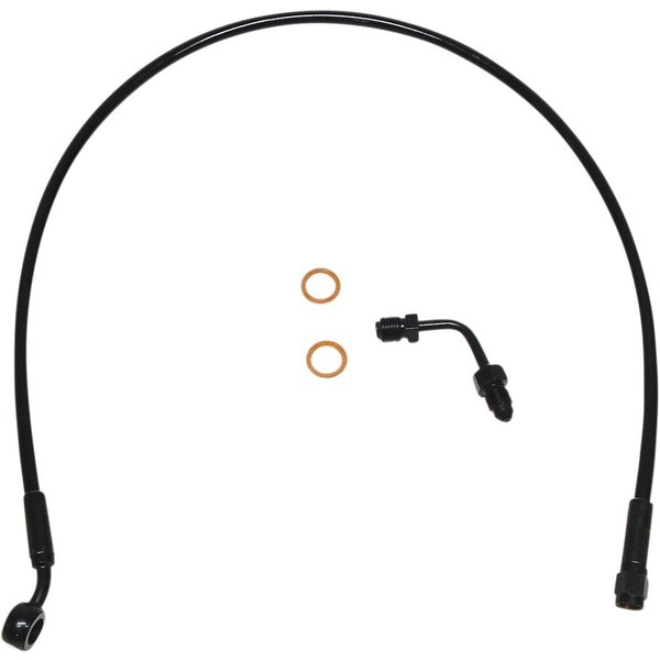 SBB1507-32 - Magnum Shielding XR Brake Hose with Adapter For Harley Davidson FXFB 1750 2018-2019 Front/Upper 81.5 cm (32") - Black
