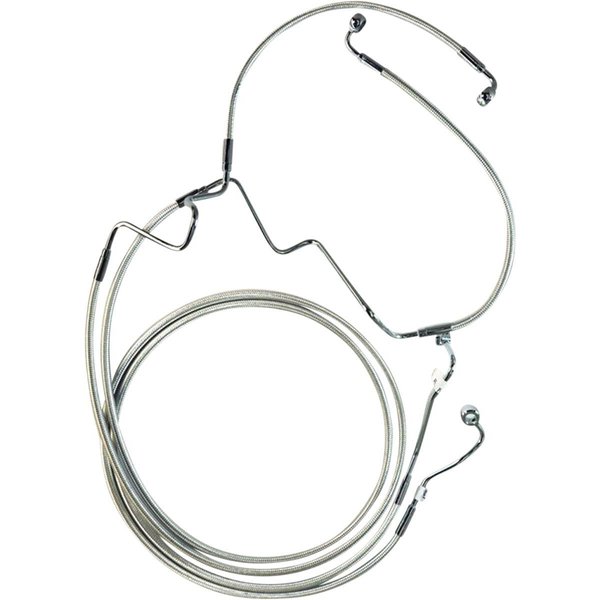 AS370164 - Magnum Shielding Designer Series Extended ABS Touring Lower Brake Hose Kit For Harley Davidson FLH 1868 2021 Front/Lower - Chrome/Sterling Chromite® II