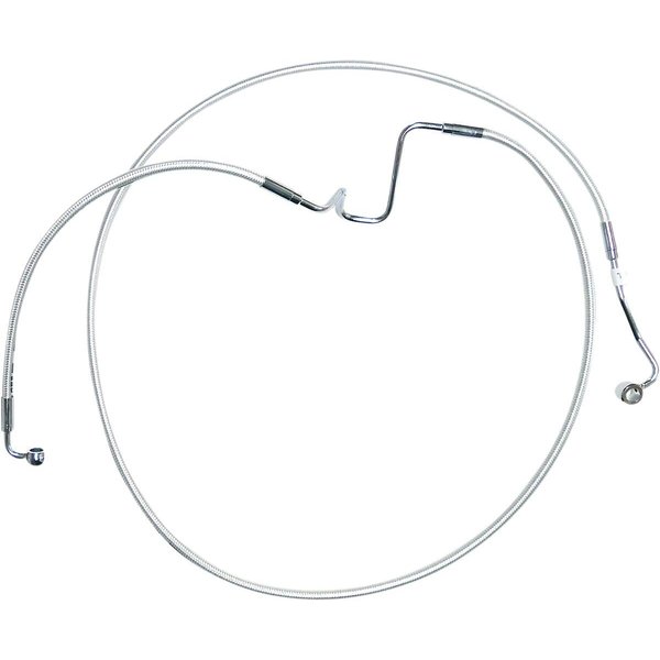 AS37018 - Magnum Shielding Designer Series Extended ABS Touring Brake Hose Kit For Harley Davidson FLH 1868 2021 Standard Front/Lower - Chrome/Sterling Chromite® II