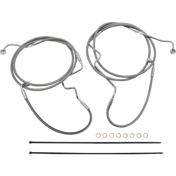 589971 - Magnum Shielding XR Handlebar Cable Install Kit For Harley Davidson FLTRK 1868 2021-2024 30.5 - 35.5cm (12" - 14") - Chrome/Clear-Coated