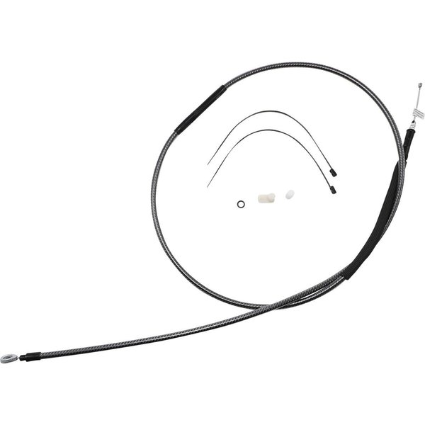 722820 - Magnum Shielding Polished KarbonFibr Clutch Cable For Harley Davidson FLD 1690 2012-2013 195 cm (76-11/16") - Carbon Fiber/Silver