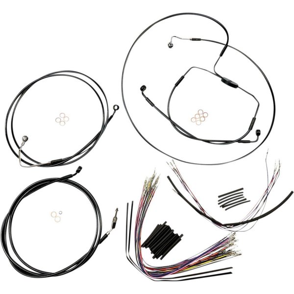 486001 - Magnum Shielding XR Handlebar Cable Install Kit For Harley Davidson FLHRSE4 1800 2008 30.5 - 35.5cm (12" - 14") - Black