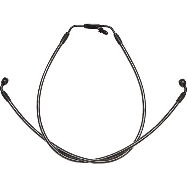 47024 - Magnum Shielding Designer Series Braided Non-ABS Lower Brake Hose Assemblies For Harley Davidson FXFBS 1868 2022-2023 38 cm (15")/56 cm (22") - Black Pearl