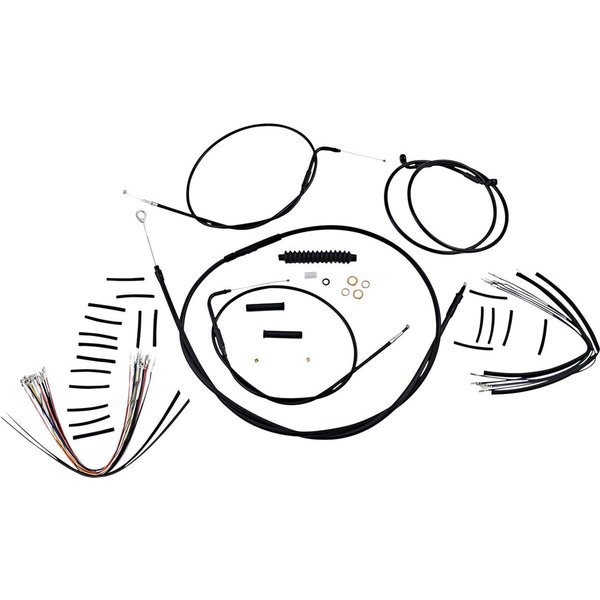 486251 - Magnum Shielding XR Handlebar Cable Install Kit For Harley Davidson FLSTC1584 2007-2010 30.5 - 35.5cm (12" - 14") - Black