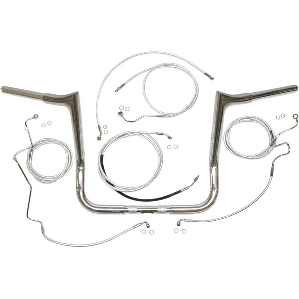 38834-410 - Magnum Shielding 1-1/4" Viking Handlebar Installation Kit For Harley Davidson FLHTCU 1690 2014-2016 25.5 cm (10") - Chrome