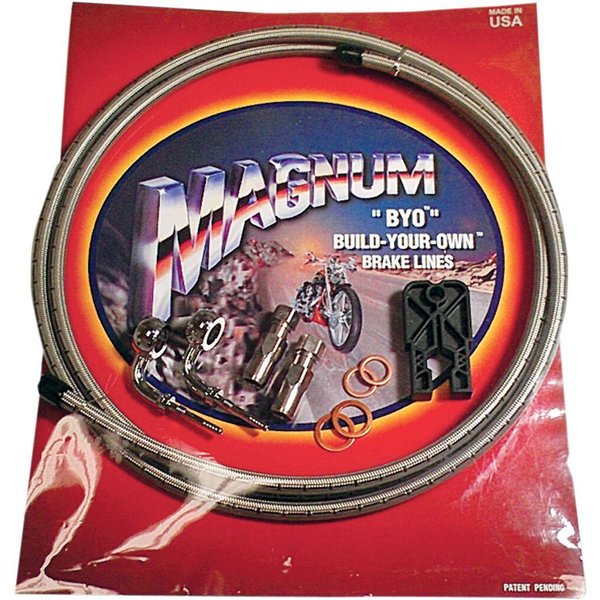 396790A - Magnum Shielding BYO Build-Your-Own Brake Hose Kit For Harley Davidson FLD 1690 2012-2013 Front - Silver