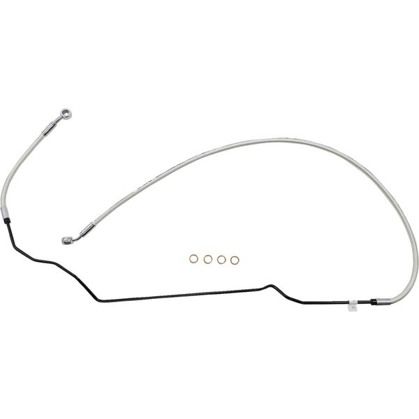 AS375031 - Magnum Shielding Braided Brake Hose For Indian Scout 60 2021-2022 +5.1 cm (2") Front/Upper - Chrome/Sterling Chromite® II