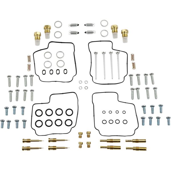 26-1668 - Parts Unlimited Carburettor Repair Kit For Honda CBR 600 F 1987-1989 - Black/Gold/Silver