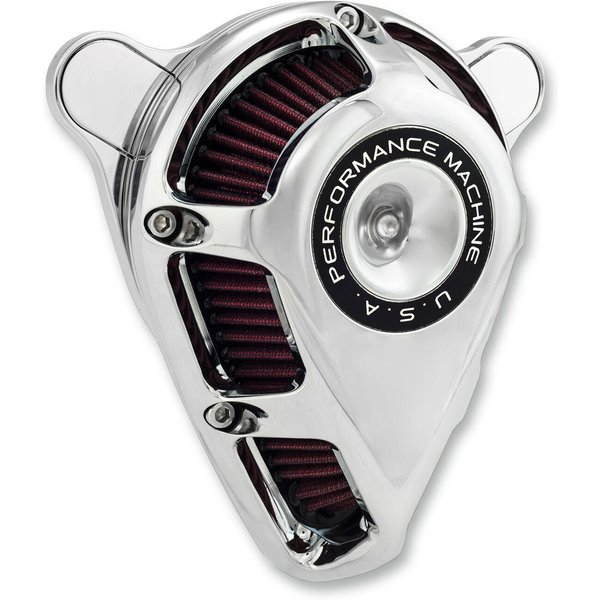 0206-2140-CH - Performance Machine Jet Air Cleaner Kit For Harley Davidson FLDE 1750 2018-2020 - Chrome