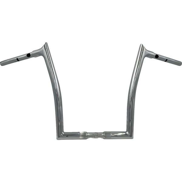 948014 - Fat Baggers Inc. 1-1/4" EZ Install Pointed Top Handlebar For Harley Davidson FLHX 1923 2024-2025 35.5 cm (14") - Chrome