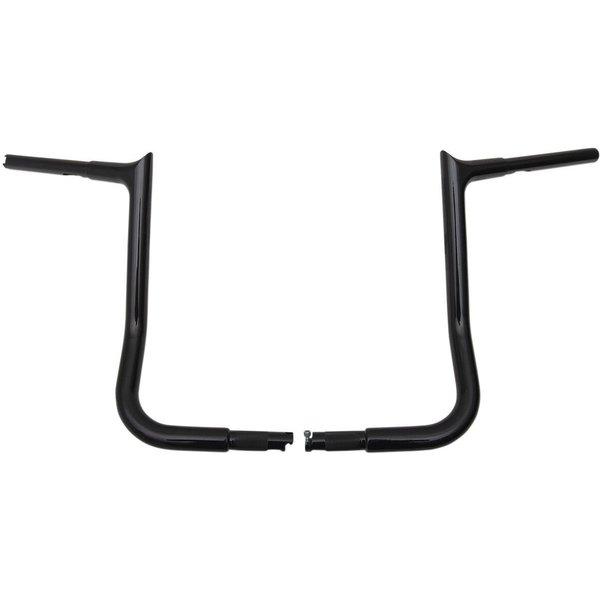 905014-B - Fat Baggers Inc. 1-1/4" EZ Install Pointed Top Handlebar For Harley Davidson FLH 1868 2021 35.5 cm (14") - Black