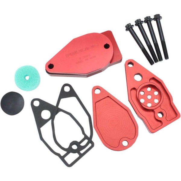 3200 - Feuling Parts Rocker Box Breather Kit For Harley Davidson FLD 1690 2012-2013 - Black/Red