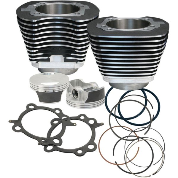 910-0206 - S&S Cycle Big Bore 3.927" Cylinder Kit For Harley Davidson FLD 1690 2012-2013 - Black