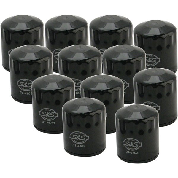 310-0241 - S&S Cycle Oil Filter For Harley Davidson FLD 1690 2012-2013 - Black