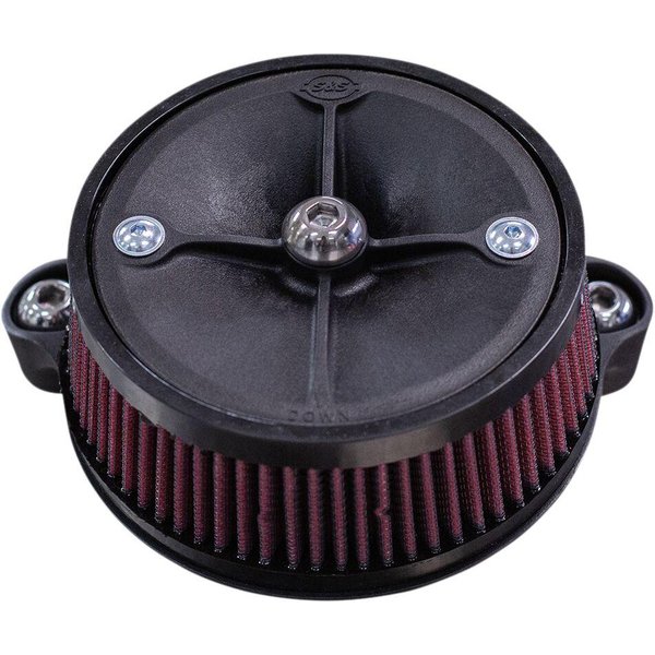 170-0354C - S&S Cycle Super Stock Stealth Air Cleaner Kit For Harley Davidson FLDE 1750 2018-2020 - Black