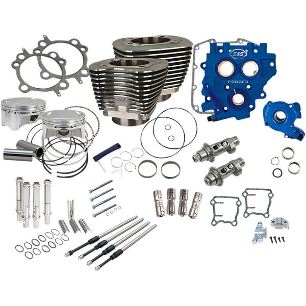 330-0668 - S&S Cycle 110" Power Package Performance Kit For Harley Davidson FLD 1690 2012-2013 - Black