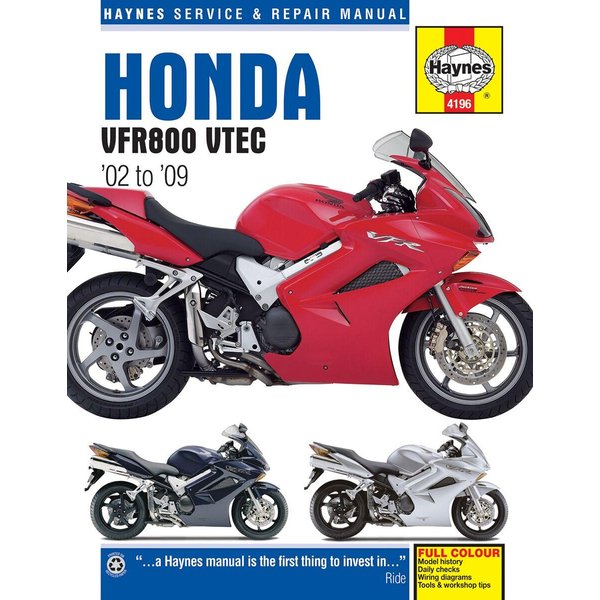 9781785213038 - Haynes Repair Manual For Honda VFR 800 2002-2009