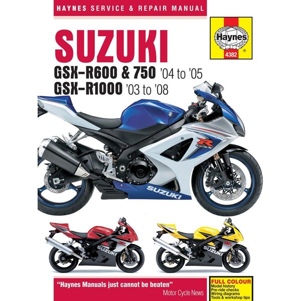 9781785213229 - Haynes Service Manual For Suzuki GSX-R 1000 2003-2008