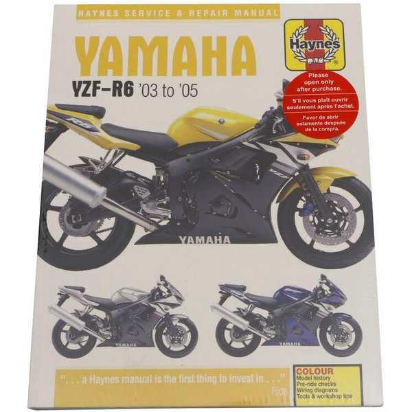 9781785213816 - Haynes Service Manual For Yamaha YZF-R6 600 2003-2005