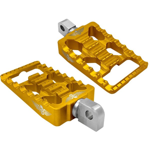 HB-FPV1-MM-G - Heinz Bikes Foot Pegs For Harley Davidson FLD1690 2012-2013 Front or Rear - Gold