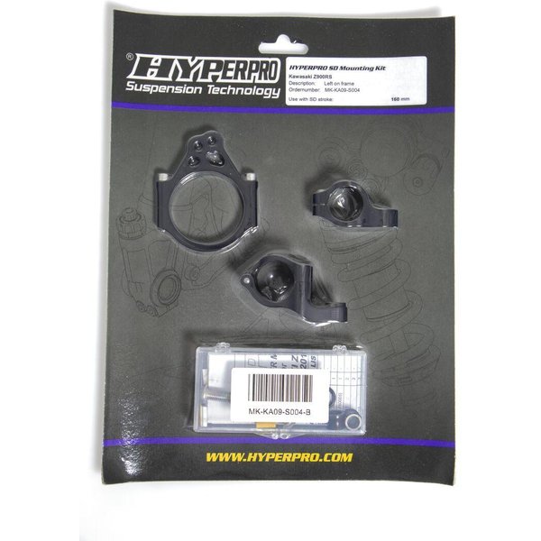 MK-KA09-S004-B - Hyperpro Steering Damper Mounting Kit For Kawasaki Z 900 RS 2018-2024 - Black