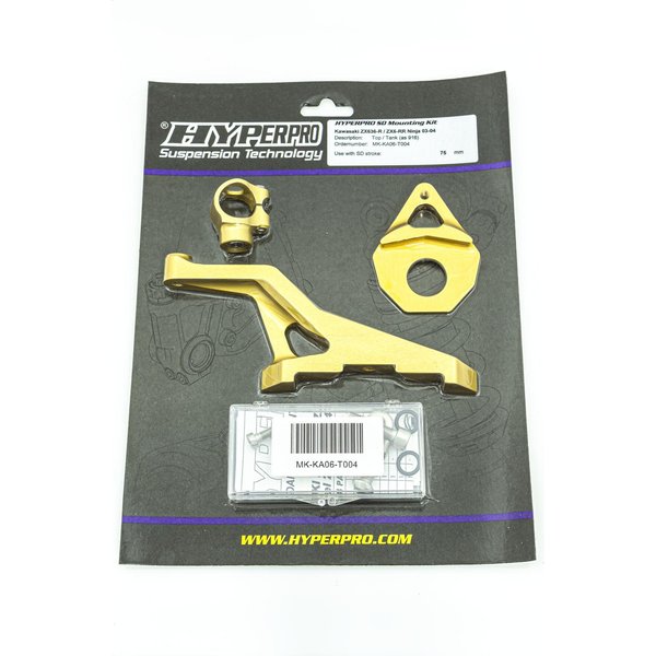MK-KA06-T004 - Hyperpro Steering Damper Mounting Kit For Kawasaki ZX-6 R 636 2003-2004 - Gold