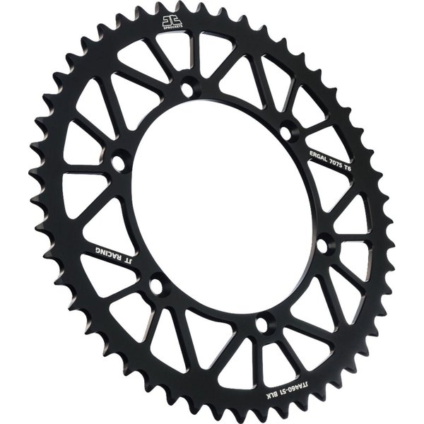 JTA460.51BLK - JT Aluminium Sprocket For Kawasaki KDX175 1980-1982 Rear 51T - Black