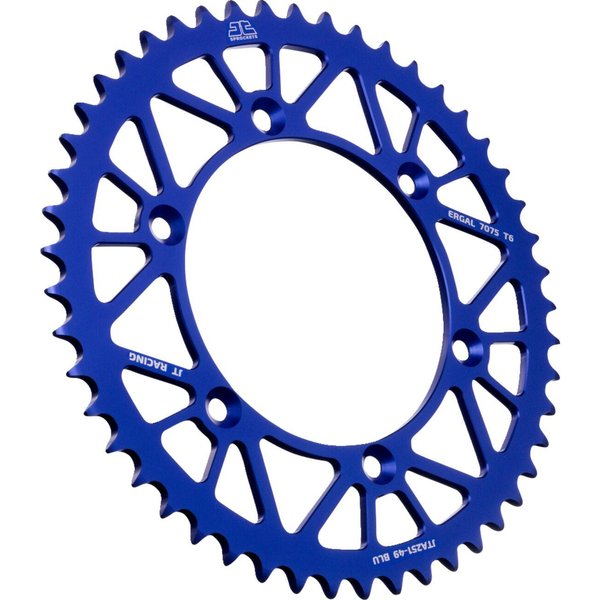 JTA251.49BLU - JT Aluminium Sprocket For Yamaha TTR230 2005-2026 Rear 49T - Blue