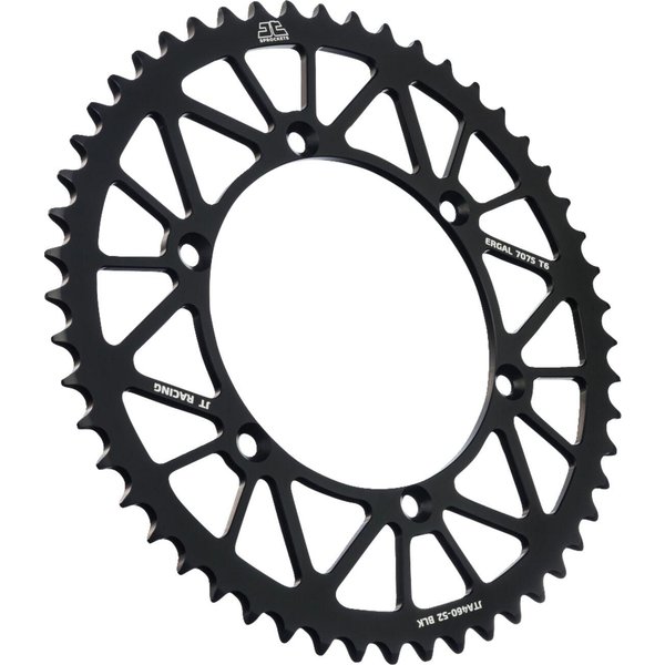 JTA460.52BLK - JT Aluminium Sprocket For Kawasaki KDX175 1980-1982 Rear 52T - Black