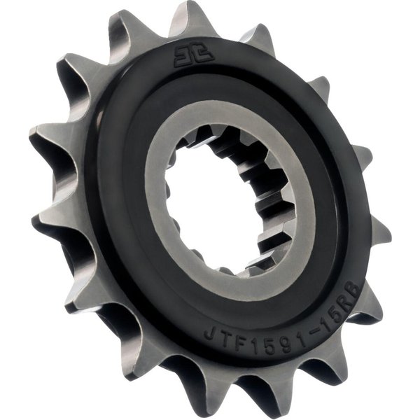 JTF1591.15RB - JT Steel Sprocket With Noise Dampener For Yamaha FZ-07 700 2015-2017 Front 15T