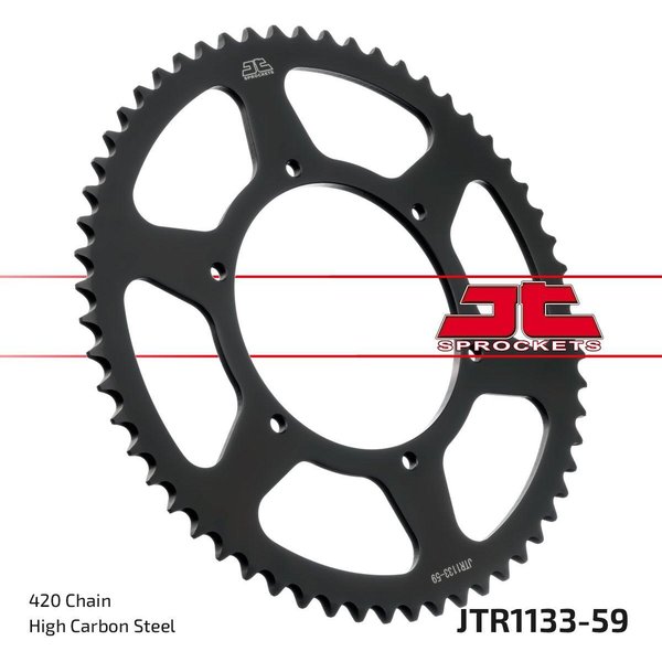 JTR1133.59 - JT Sprocket For Derbi GPR 50 Nude 2004-2011 Black 59T