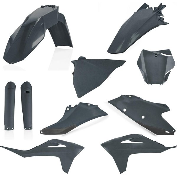 0024631.072 - Acerbis Full Plastics Kit - Gas Gas MC125 & MC250F 2021-2023, MC250 & MC350F 2022-2023 - Metallic Grey