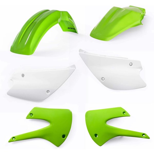 0007596.553.001 - Acerbis Standard Plastics Kit - Kawasaki KX85 1998-2013 - OEM '01 (Green/White)