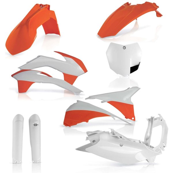0017843.553.015 - Acerbis Full Plastics Kit - KTM SX 125/150 2015, SX250 2015-16, SXF 250/450/505 2015 - OEM '15 (Orange/White)