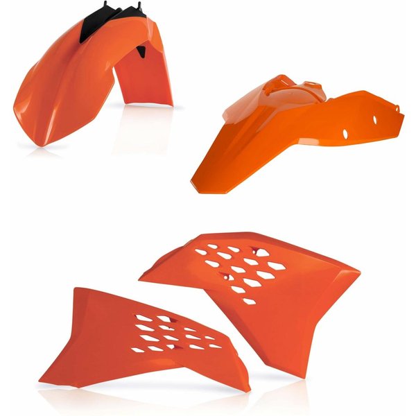 0011632.010 - Acerbis Standard Plastics Kit - KTM EXC 125/200/250/300 & EXC-F250/400/450/500 2008-11 - Orange