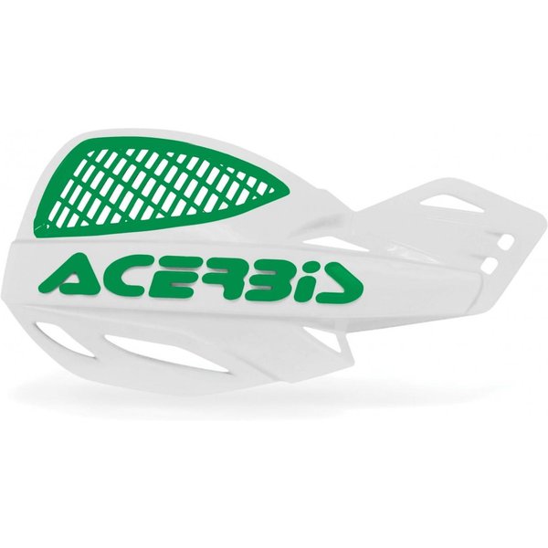 0009846.131 - Acerbis Uniko Vented Hand Guards With Universal Fitting Kit - White/ Green