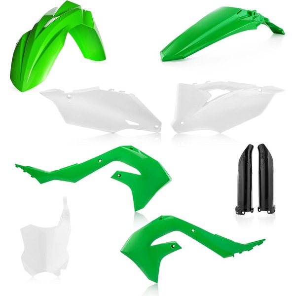 0023649.553 - Acerbis Full Plastics Kit - Kawasaki KXF250 2021-2024, KXF450 2019-23 - OEM '19 (Green/White)