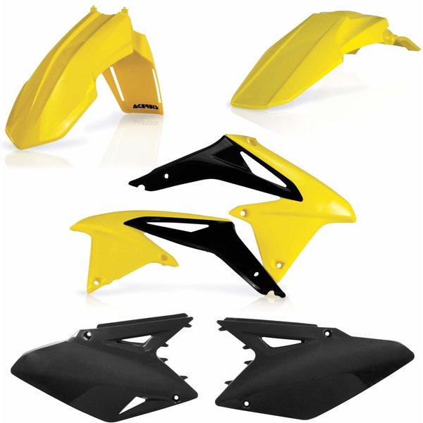 0011647.553.017 - Acerbis Standard Plastics Kit - Suzuki RMZ450 2008-17 - OEM '17 (Yellow/Black)