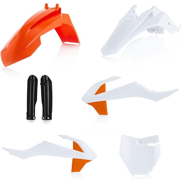 0023593.553.021 - Acerbis Full Plastics Kit - KTM SX65 2019-2023 - OEM '21 (White/Orange/Black)