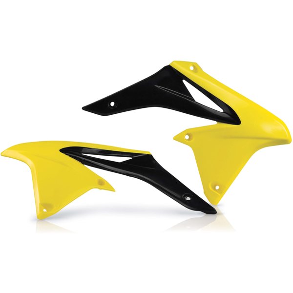 0013764.279 - Acerbis Radiator Scoops - Suzuki RMZ250 2010-18 - Yellow/ Black